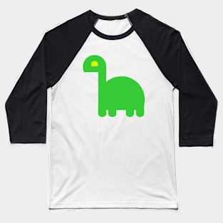 Baby Long Neck Dinosaur Emoticon Baseball T-Shirt